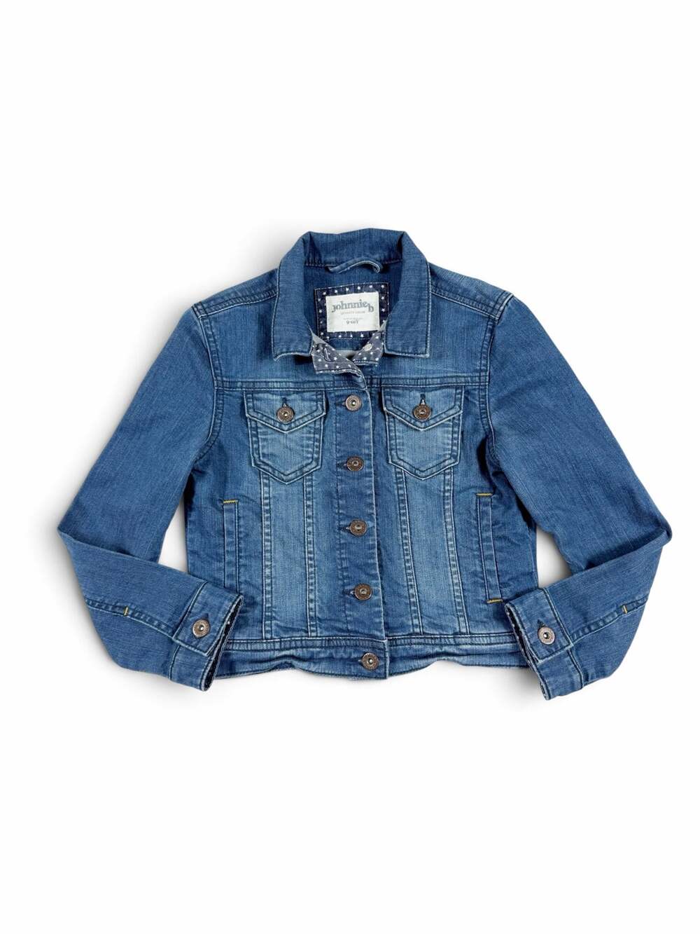 Johnnie B by Mini Boden Girls Denim Jean Jacket Medium Wash Size 9-10